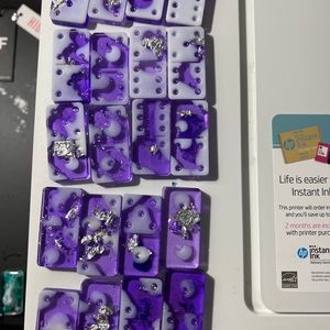 Amethysts marble domino set